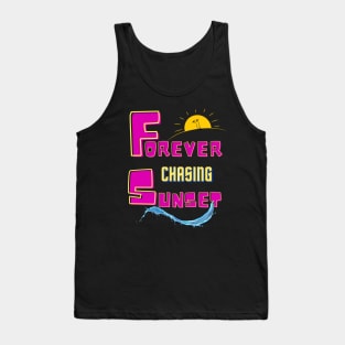 Forever Chasing Sunsets Shirt, Retro Sunsets Shirt, Summer Shirt, Vacation Shirt, Beach Shirt, Summer Vacation Shirt, Summer Outfit Tank Top